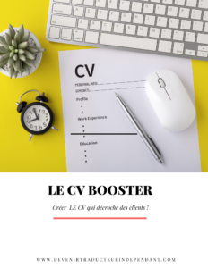 CV traducteur freelance cv booster latradufacture